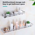 thumbnail image 1 of Bathroom Storage Shelf Wall Mounted  Good Load-bearing  Punch Free  Corrosion Resistant  with Fence  Stainless-Steel Kitchen Bathroom Storage Rack Wall Shelf for Bathroom, 1 of 8