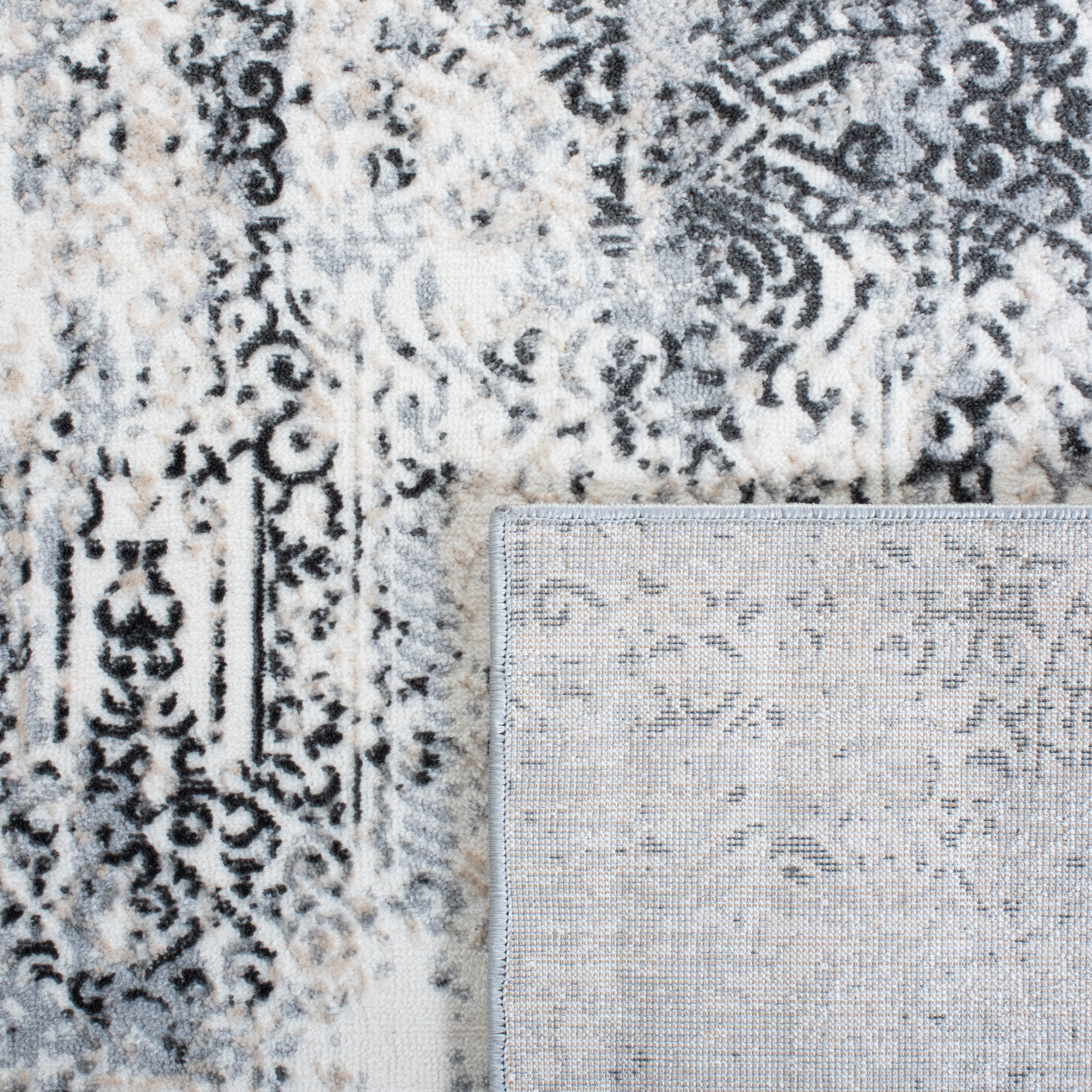 SAFAVIEH Lagoon Regena Abstract Area Rug, Ivory/Grey, 8' x 10'