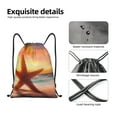 thumbnail image 6 of Bingfone Starfish Sunset Sea Beach Drawstrings Backpacks Bags For Men Women Gym Drawstrings Bag, 6 of 9