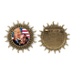 thumbnail image 1 of El Presidente de EE.UU. Pin de gancho de metal vintage con forma de sol Unbranded M, 1 of 3