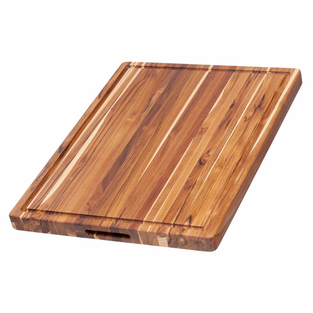 Teakhaus by Proteak Edge Grain Carving Board w/Hand Grip + Juice Canal