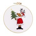 thumbnail image 1 of Christmas Embroidery Kit With Embroidery Hoop New Easy Embroidery Kit For Beginners And Adults Full Embroidery Hoop Kit With Needles And Thread Included, 1 of 6