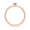thumbnail image 2 of ANGARA Natural Bezel-Set Solitaire Heart Ruby Promise Ring in 14K Rose Gold for Women (Size-4mm) | July Birthstone, Birthday, Anniversary, Jewelry Gift for Women | Natural Ruby Ring, 2 of 9