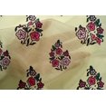 thumbnail image 4 of oneOone Cotton Silk Fabric Leaves & Floral Block Printed Craft Fabric BTY 42 Inch Wide, 4 of 4