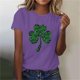 thumbnail image 3 of Mujeres Manga Corta de Verano Tops Impreso Sudadera Casual, Cuello Redondo Blusa Ligera para la Primavera Y el Verano, 3 of 4