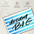 thumbnail image 6 of Elephant Stock Dream Big Stripes Wall Art - Horizontal Canvas Wall Art - Living Room Wall Decor - Inspirational And Typography Canvas - Turquoise And Blue Decor - 30" x 20", 6 of 8