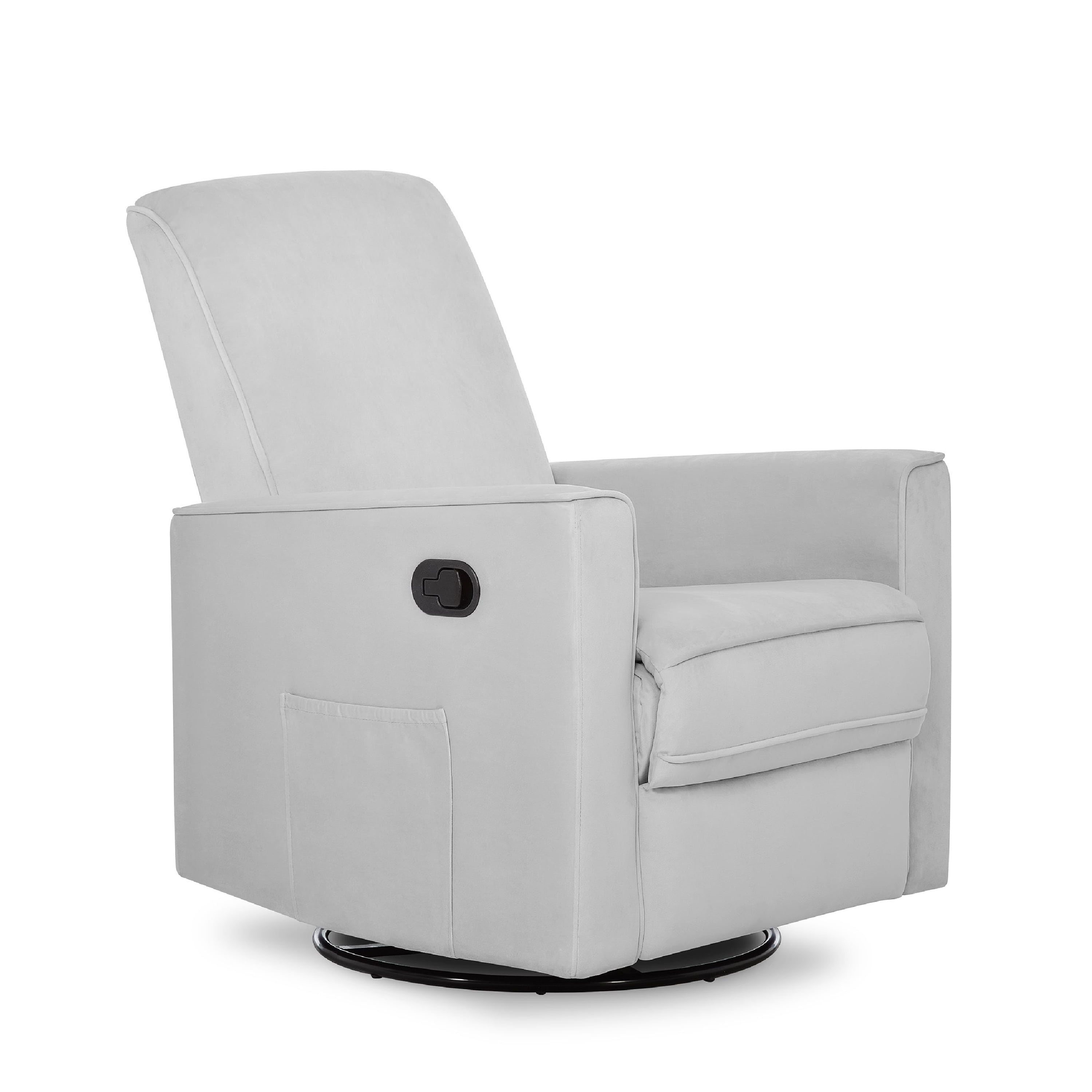 Evolur Raleigh Nursery Glider Recliner and Rocking Chair in Gray, 360° Swivel Motion, Multiple Recline Positions, Easy to Clean, FSC and Greenguard Gold Certified