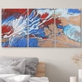 thumbnail image 3 of wall26 Canvas Print Wall Art Red, Orange and Blue Paint Strokes Abstract Shapes Digital Art Modern Bohemian Scenic Relax Multicolor Colorful for Living Room, Bedroom, Office - 24"x36"x3 Pan, 3 of 5