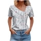 thumbnail image 1 of Top de Verano Mujeres Cuello en V Casual Top de Manga Corta, Ligera Primavera Y Blusa de Verano para las Mujeres, 1 of 5