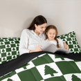 thumbnail image 5 of Feelyou Green Christmas Tree Full Size Comforter Sets, Square Plaid Buffalo Bedding Comforter Set, Teens Boys Girls Kids Reversible Bedding Sets, Ultra Soft Home Decor, 3pcs, 5 of 8