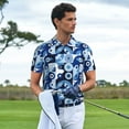 thumbnail image 2 of Wukai Evil Eye Men’s Polo Shirts,Quick-Dry Athletic Shirt,Classic Fit Shirts-X-Large, 2 of 8