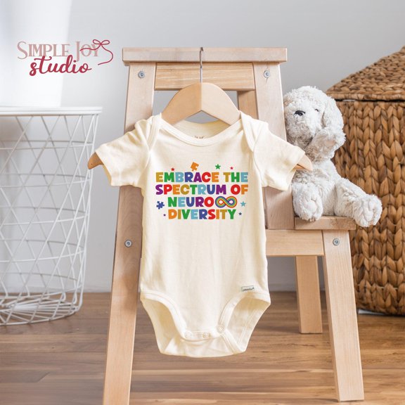 Embrace The Spectrum Of Neuro Diversity Onesie, Autism Awareness Baby Clothes, Neurodiversity Baby Outfit, Inclusion Baby Gift, Cool Baby Clothing, Cute Natural Baby Onesie, BABY BODYSUIT LAT 4424