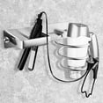 thumbnail image 3 of Secador de pelo Titular de baño Curling Hierro Organizador Soporte Secador de pelo DIY DIY Spiral Blower Rack para accesorios para el hogar Plata AweSitey HA011391-01B, 3 of 6