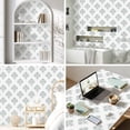 thumbnail image 6 of DAZLUTE Wallpaper Peel and Stick Green Floral Contact Paper Self Adhesive Wallpaper for Home Walls 17.7"x118", 6 of 8