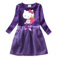 thumbnail image 3 of Ropa para niños de Hello Kitty, nuevo vestido de algodón de dibujos animados, falda de hilo de red con lazo a la moda de otoño para niñas, Falda plisada dulce para bebé, 3 of 5