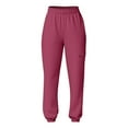 thumbnail image 6 of Women's Zippered Pocket Sweatpants, Elastic Waist Casual Lounge Pants with Side Pockets, Comfortable Pull-On Joggers for Home Wear and Daily Activities Wine L, 6 of 7