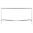 thumbnail image 3 of Henn&Hart 55" Powder Coated Silver Metal/Glass Console Table, 3 of 8