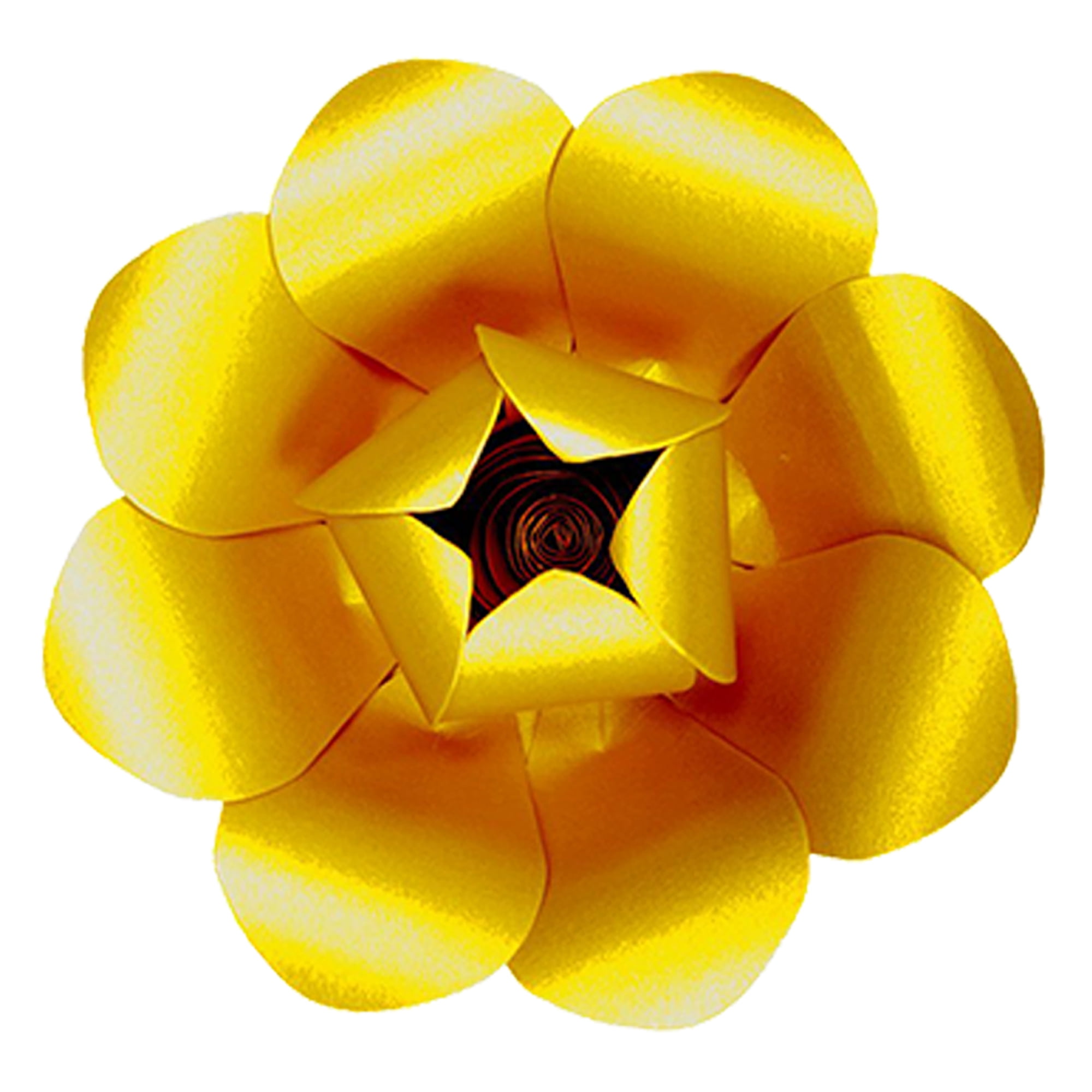 Mega Crafts 16'' Handmade Paper Flower in Metallic Gold For Home