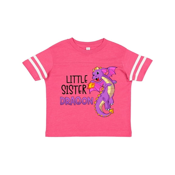 Inktastic Little Sister Cute Purple Dragon Girls Toddler T-Shirt