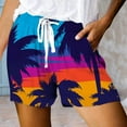 thumbnail image 2 of JIKNTTR Boxer Shorts For Women Fashionable Printed Drawstring Shorts Summer Elastic Waist Casual Lightweight With Pockets Lightweight Summer Shorts, 2 of 4