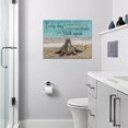 thumbnail image 2 of Sea Turtle Bathroom Decor Wall Art Inspirational Quotes Every Day Is A New Beginning Beach Ocean Starfish Pictures Wall Decor Canvas Painting Prints Artwork Decorations Framed for Bedroom 16"x12", 2 of 6
