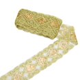 thumbnail image 1 of Uxcell Cinta de Encaje de Lentejuelas, 2.4 Pulgadas 5 Yardas, Cinta de Encaje de Lentejuelas en Forma de Diamante para Costura de Bricolaje, Cortina, Vestido, Ropa de Boda, Dorado, 1 of 7
