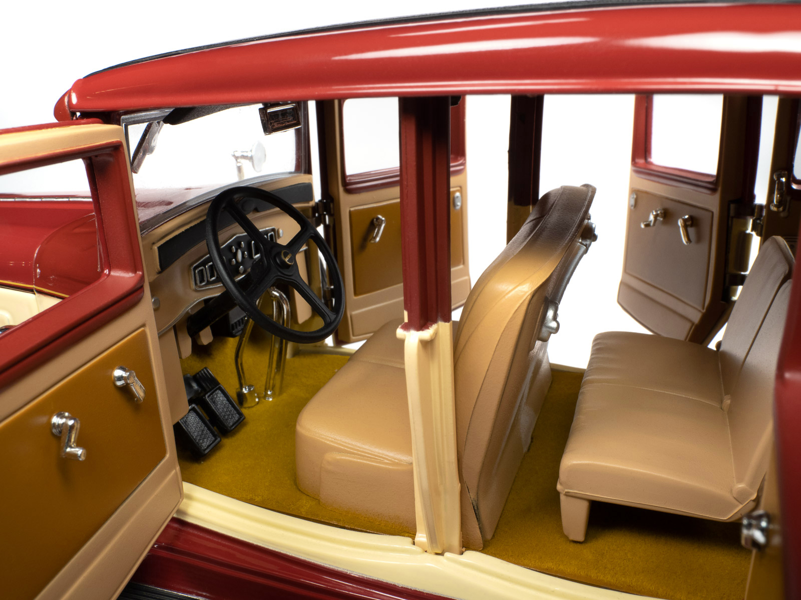 Auto World 1931 Peerless Master 8 Sedan Diecast Model Car, Maroon