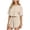 Beige, variant on Casual Two Piece Sets for Women Short Sleeve Crop Top and High Waist Split Hem Shorts Set Summer Tracksuit Matching Outfits S-XL