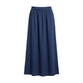 thumbnail image 6 of Umfun Women's Linen Blend Wrap Maxi Skirt with Front Cross Detail - Graced High Waist Long Skirt for Beach Vacation & Casual Daily Wear, 6 of 9