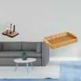 thumbnail image 2 of Elegante organizador de servilletas y pañuelos de madera con cesta de frutas tejida, cuenco para aperitivos y plato de pan para cocina, oficina, mesa, 2 of 8