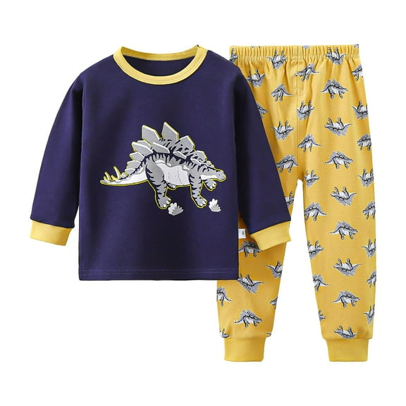 eczipvz Girls Pajamas Size 12 Kids & Toddler Girls Boys Pajamas 2 Piece Pjs Set Cotton Sleepwear Light Blue,18-24 Months