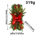 thumbnail image 2 of Cordless Prelit Christmas Wreaths, Battery Operated Stairway Trim for Front Door, Holiday Cemetery Wreath for Outdoor Indoor Decor, Wall Window Hanging Ornaments, 2 of 4