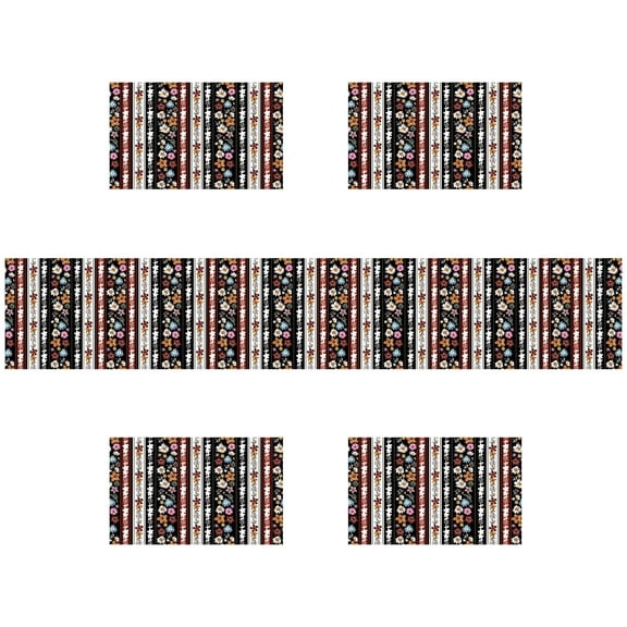 SUNOLIFE Boho Floral Placemat Set of 4 and Table Runner 72 In Bohemian Linen Place Mats for Dining Table Decorations 12x18 In