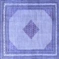 thumbnail image 1 of Ahgly Company Machine Washable Indoor Square Persian Blue Traditional Area Rugs, 7' Square, 1 of 4