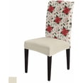 thumbnail image 4 of Chair Covers for Dining Room Set of 6,Watercolor Farm Red Flowers Stretch Seat Protector Removable Washable Chairs Slipcovers for Kitchen Banquet Wedding Hotel,Pine Fruit Country Floral, 4 of 6