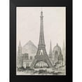 thumbnail image 2 of Vintage Apple Collection 11x14 Black Modern Framed Museum Art Print Titled - La Tour Eiffel - Hauteur CompareÂ´e, 2 of 5