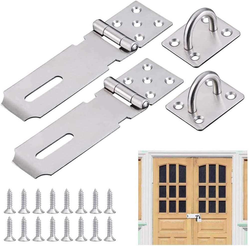 1Pcs Hasp Staple Window Staple Anti Theft Shed Latch New Door Lock – Buy The Best Products In The Online Store - Foto 11