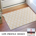 thumbnail image 3 of Yellow Geometric Quatrefoil Pattern Door Rugs,Washable Non Slip Door Mats Indoor,Decorative Door Mats,Entry Mat Indoor for Entrance,Bedroom,Kitchen,Bathroom,16"x24", 3 of 6