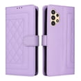 thumbnail image 2 of Compatible with Samsung Galaxy A32 4G Case, Premium Leather Wallet Book Case Magnetic Flip RFID Blocking Credit Card Holder Kickstand with Wrist Strap Shock Absorbing Case, Purple, 2 of 13