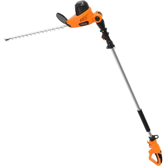 Electric Pole Hedge Trimmer, Power Hedge Trimmer with 18 inch Dual-Action Laser Cut & Adjustable Cutting Head, 4.8Amp, 600W, Corded