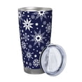 thumbnail image 2 of Logiee Snowflakes2 Print 20OZ Car Cup with Lid, Stainless Steel Vacuum Insulated Double Wall Travel Tumbler, Durable Insulated Coffee Mug,Thermal Cup with Straw-Without Straw, 2 of 8