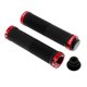 thumbnail image 2 of Empuñaduras de manillar Cola antideslizantes con anillo de aleación de aluminio bloqueable rojo, 2 of 8