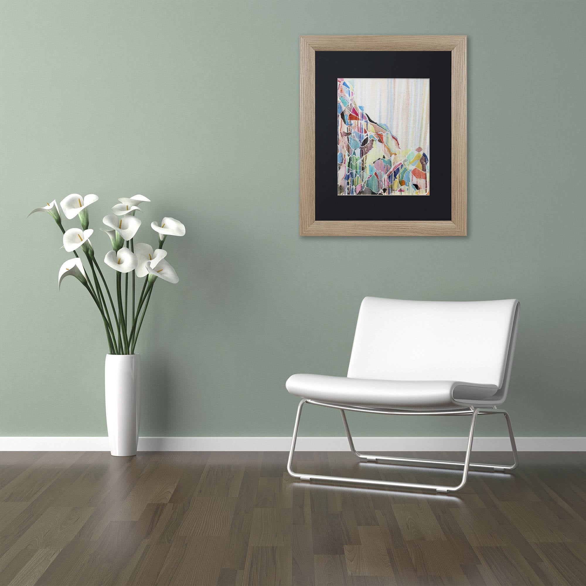 Trademark Fine Art "Sopka" Canvas Art by Lauren Moss Black Matte, Birch Frame