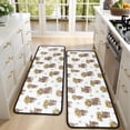 thumbnail image 4 of Kitchen Rugs Sets Of 2,Highland Cow Sunflower Daisy Pattern Anti Fatigue Kitchen Mat Rugs Non Slip Washable,Decorative Kitchen Floor Mats for Kitchen,Sink,Laundry,17"x47"+17"x47", 4 of 5