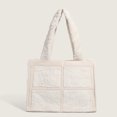 thumbnail image 1 of Bolso de felpa de otoño para mujer, Bolso de mano de felpa informal de invierno, Bolso de mano (blanco), 1 of 6
