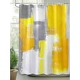 thumbnail image 2 of Yellow Gray Shower Curtain, Geometric Graffiti Oil Paint Color Block Modern Waterproof Shower Curtain Set with 12 Hooks Lightweight Washable Fabric Shower Curtains for Bathroom 36x72 Inches, 2 of 6