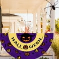thumbnail image 5 of SLYNSHome Halloween 2Pcs Pleated Fan Flag Decoration,Halloween Ghost Bunting Flag for Front Porch Garden Yard Party Supplies - Yellow, 5 of 6