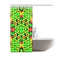 thumbnail image 2 of Cortina de ducha de Tela Impermeable ABPHQTO Verde Rojo Naranja Negro 150x180 cm, 2 of 2