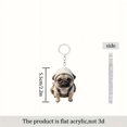 thumbnail image 3 of 2D Acrylic Flat Printing Cat Dog Bird Pendant Home Tree Window Hanging Decor Gift Pet Lover Car Backpack Creative Animal Ornament, 3 of 4