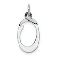thumbnail image 4 of 14k White Gold 14KW Script Letter O Initial Charm Pendant, 4 of 4